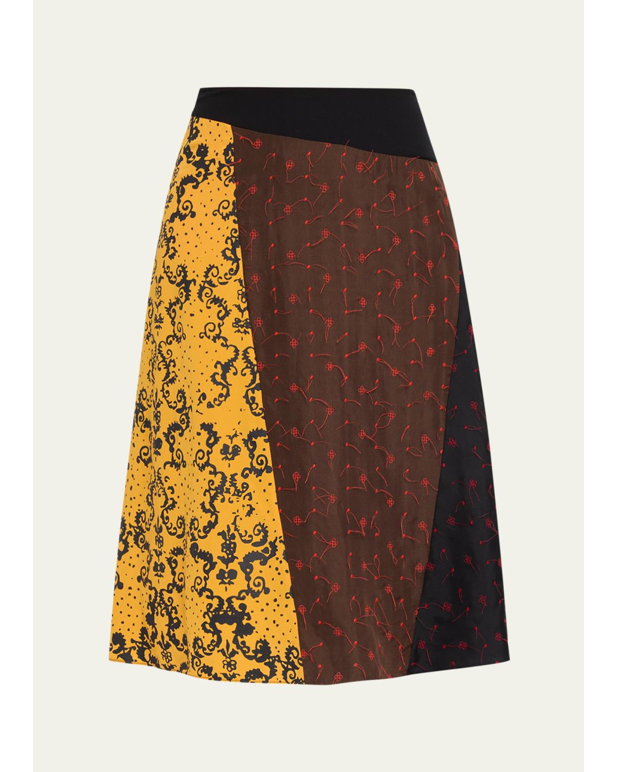 Scraps Knee-Length Skirt