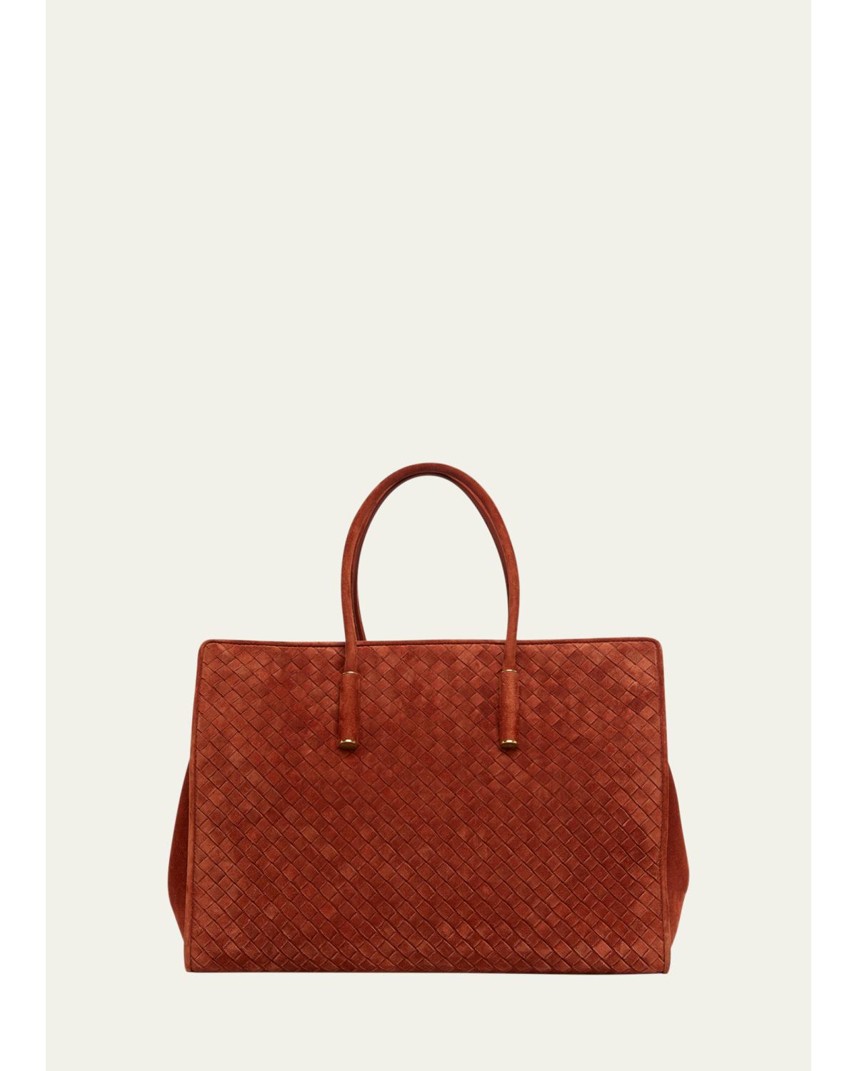 Barbara Medium Suede Tote Bag