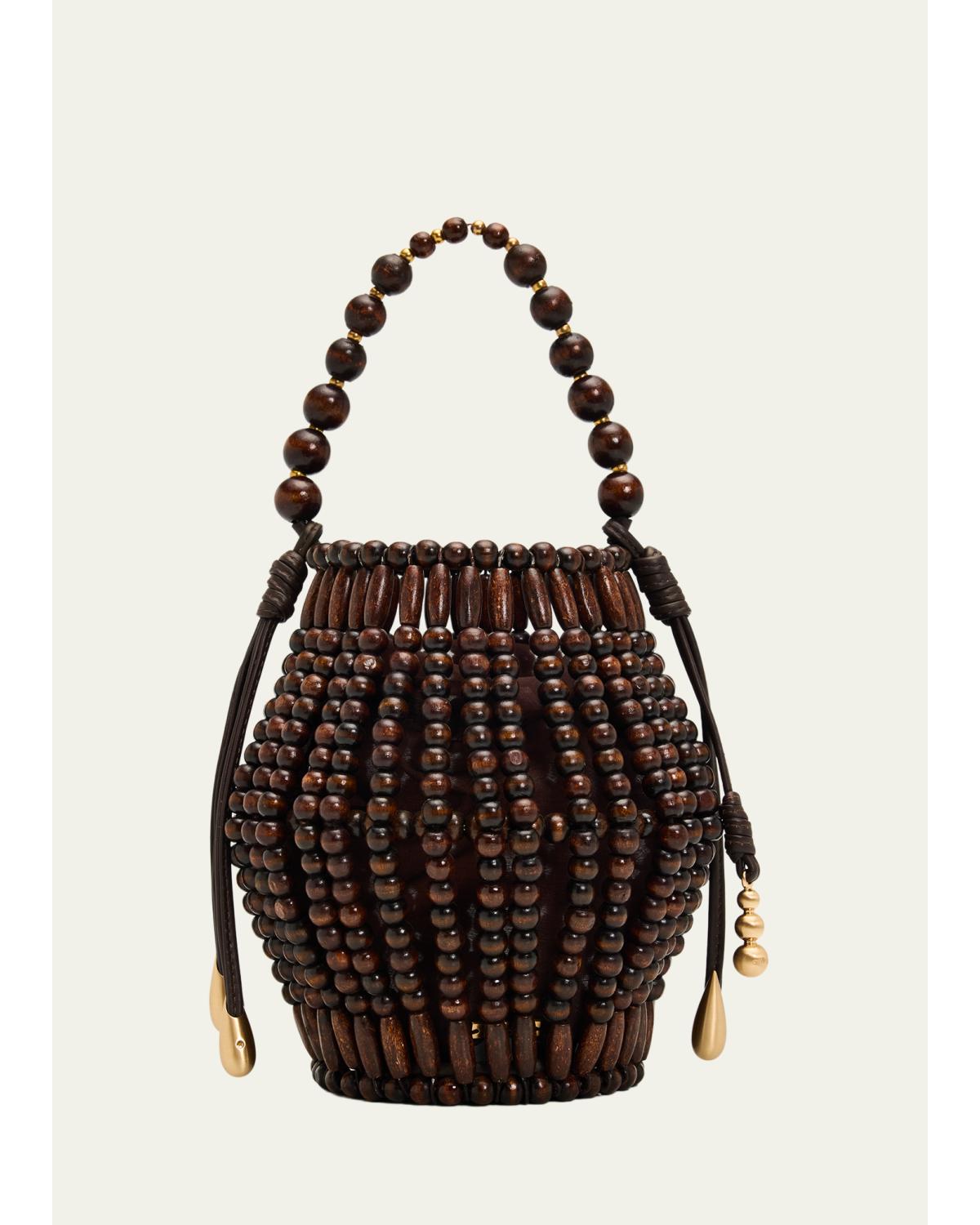 Mercier Beaded Leather Tote Bag