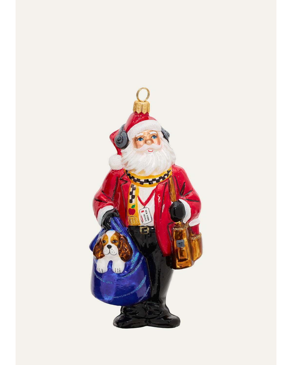 Joy To The World Collectibles NY Commuter Santa Christmas Ornament