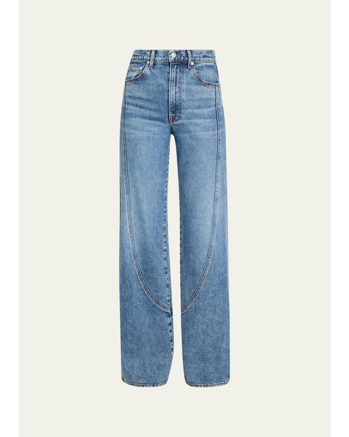 Taylor Godet Wide-Leg Jeans
