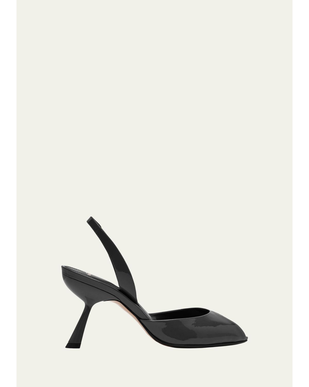85Mm Miranda Patent Leather Peep-Toe Pumps
