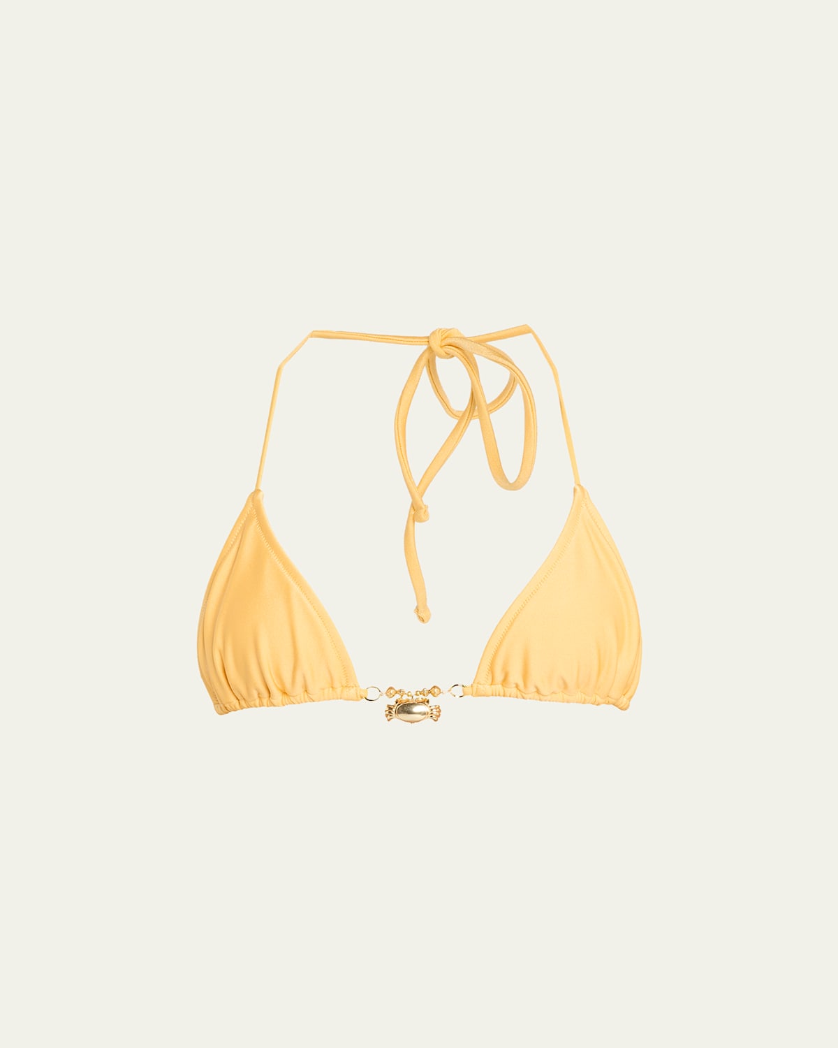 Shani Wren Triangle Bikini Top In Sunset Gold