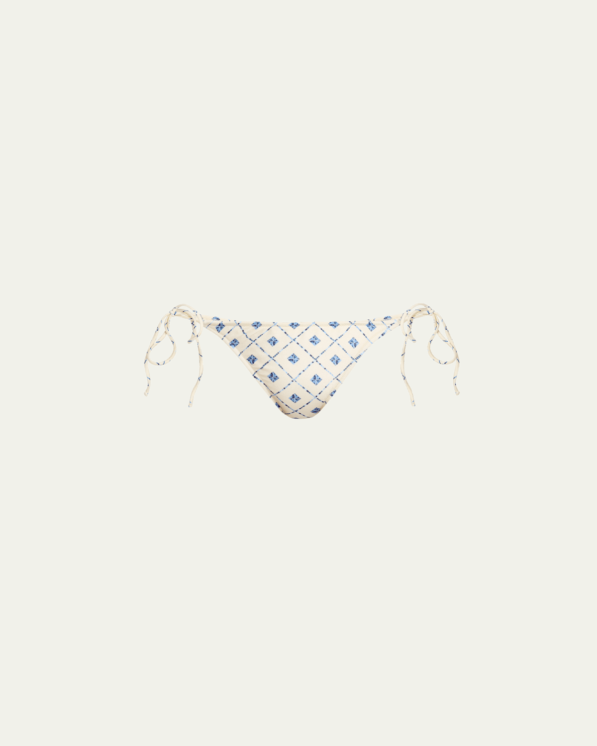 Shani Khloe String Bikini Bottoms In Blue Mosaic