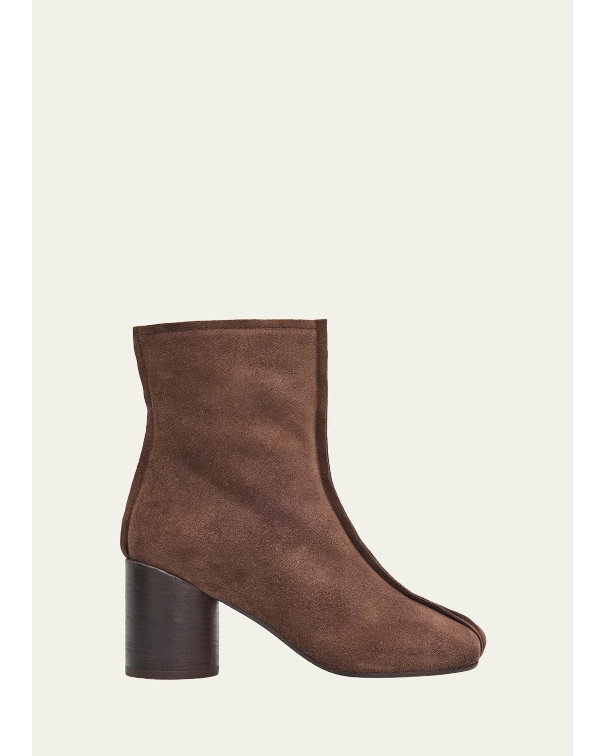 60mm Stitch Suede Ankle Boots