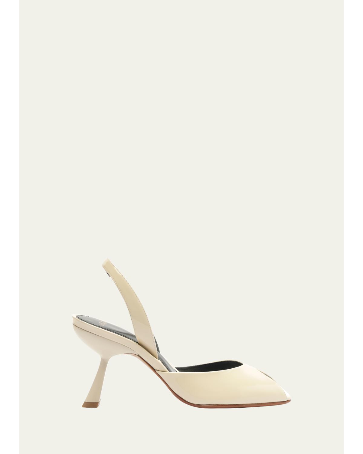 85Mm Miranda Patent Leather Peep-Toe Pumps