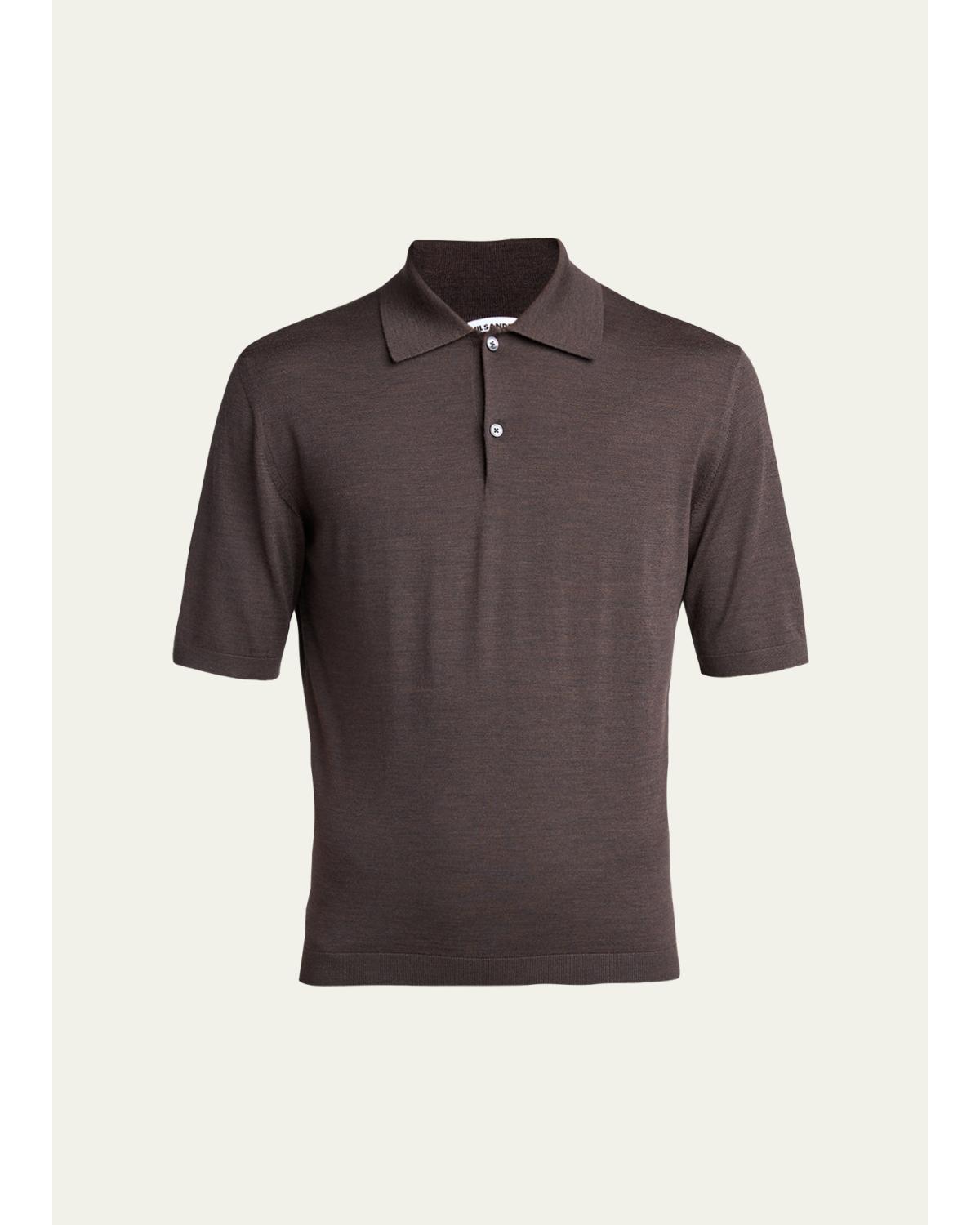 Men'S Lightweight Wool Polo T-Shirt