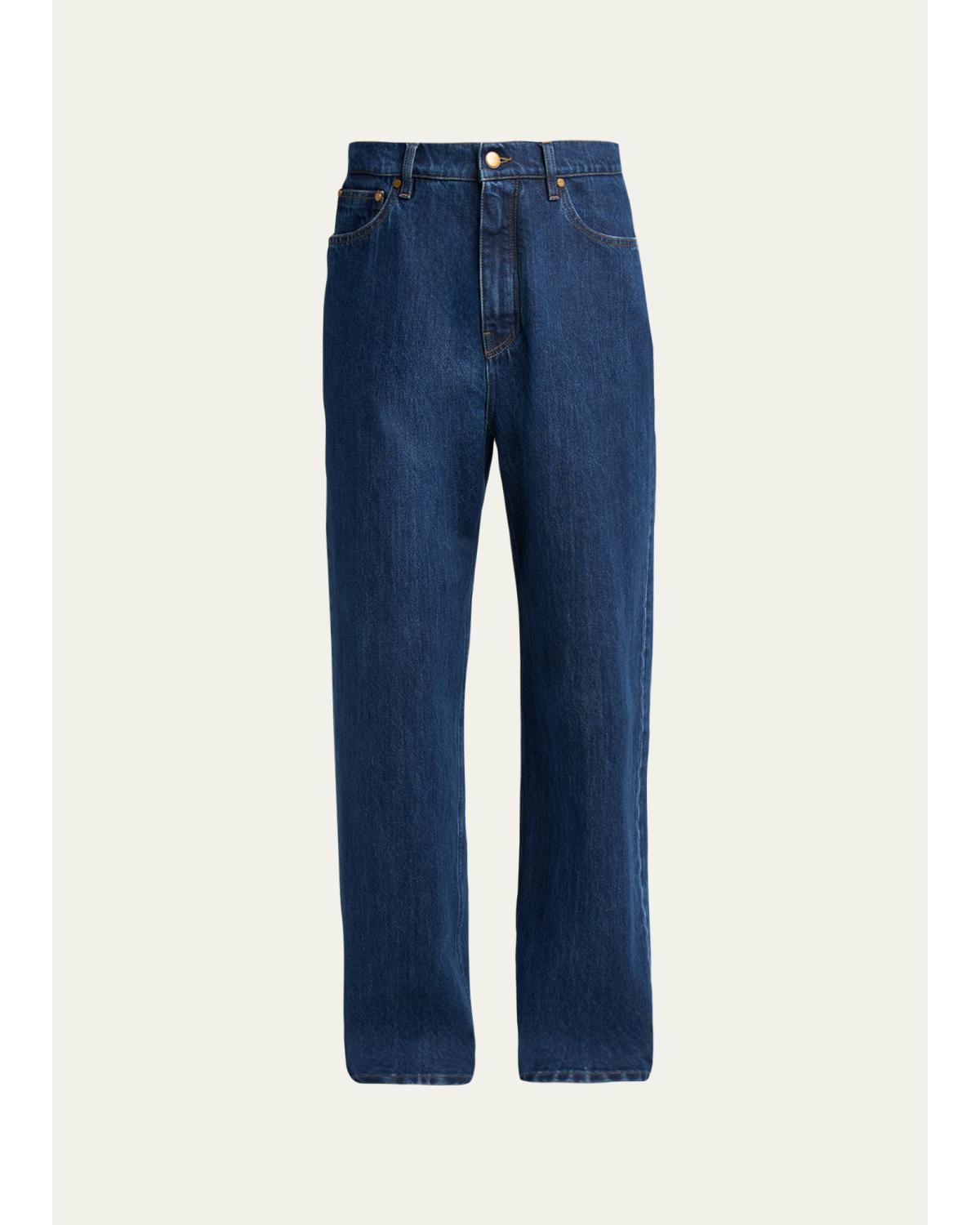Men'S Straight-Leg Denim Trousers