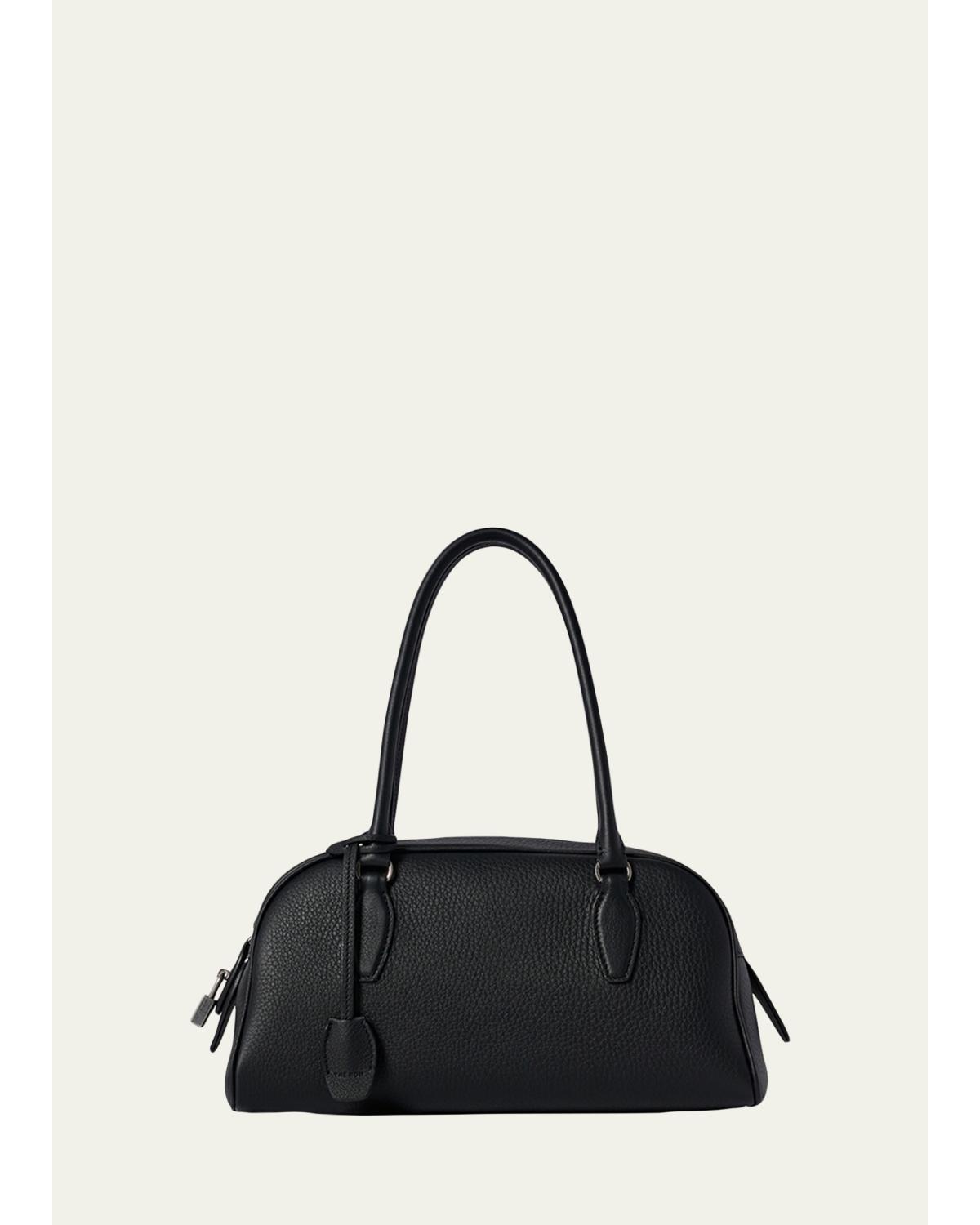 India East-West Leather Bowling Shoulder Bag