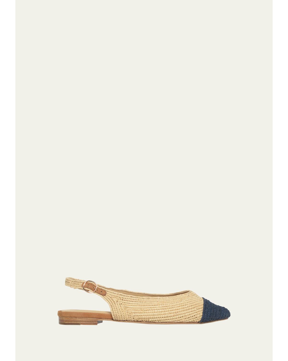 Strength Raffia Slingback Flats