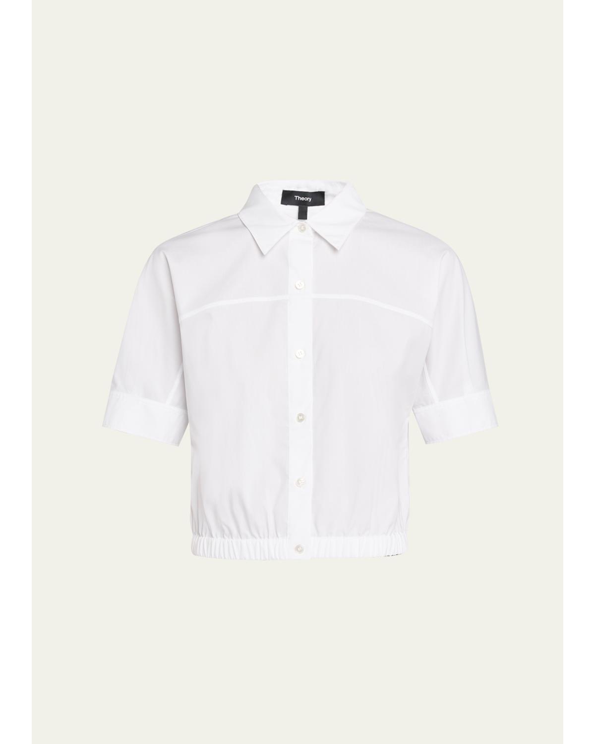 Short-Sleeve Button-Front Shirt
