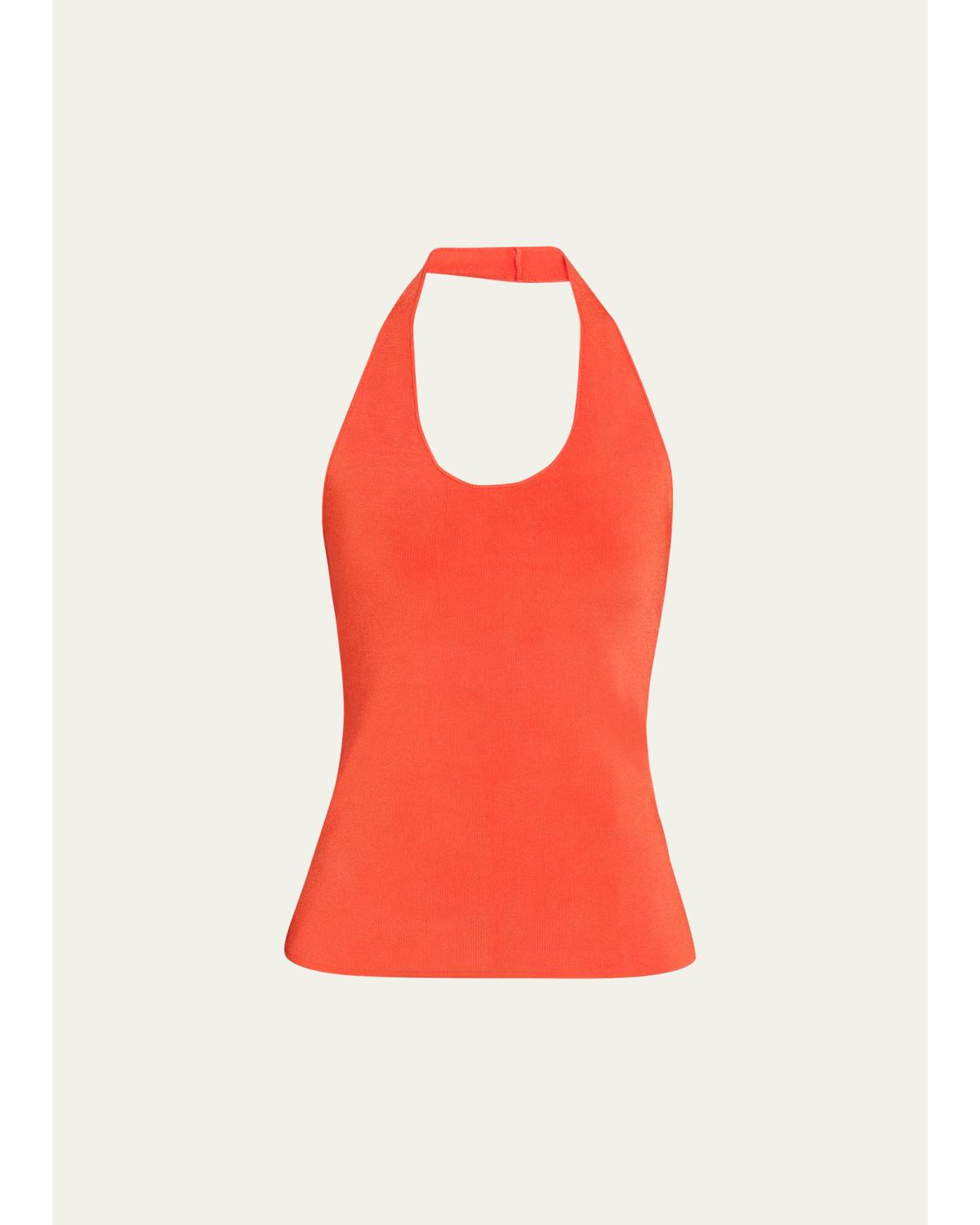 Halter Compact Knit Tank Top