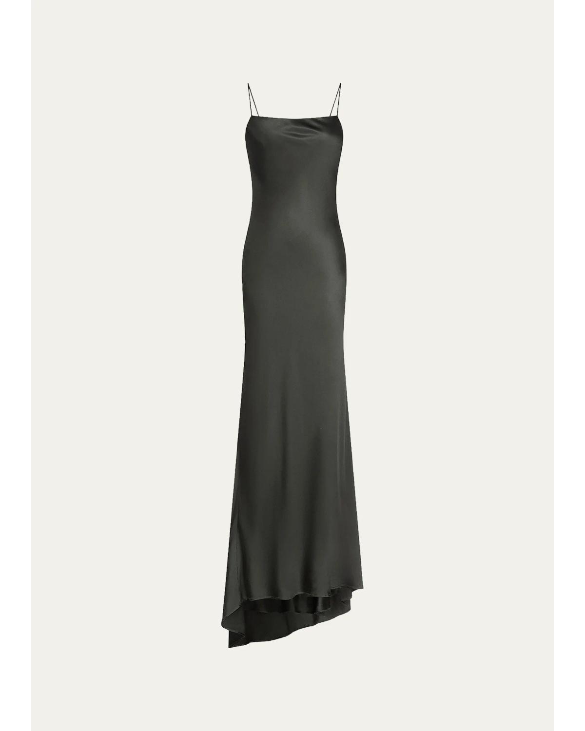 Twp Open-back Silk Maxi Slipdress In Rosin