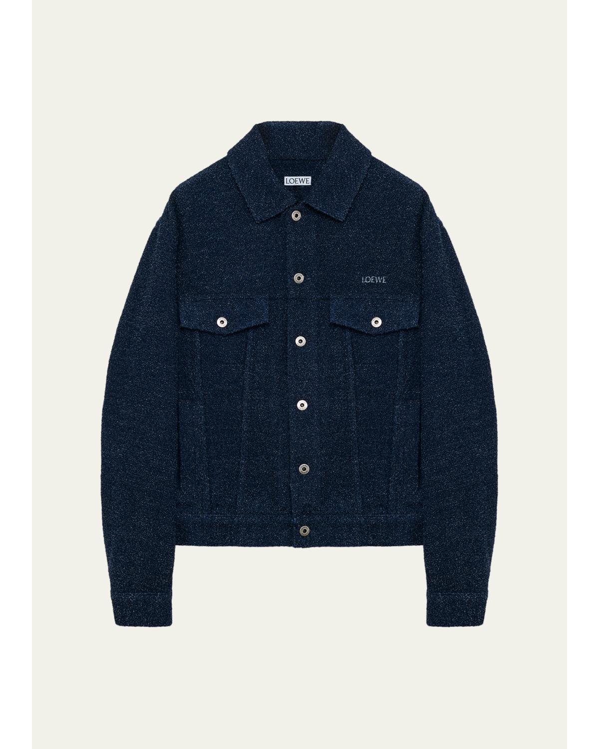 Men'S Textured Trucker Jacket