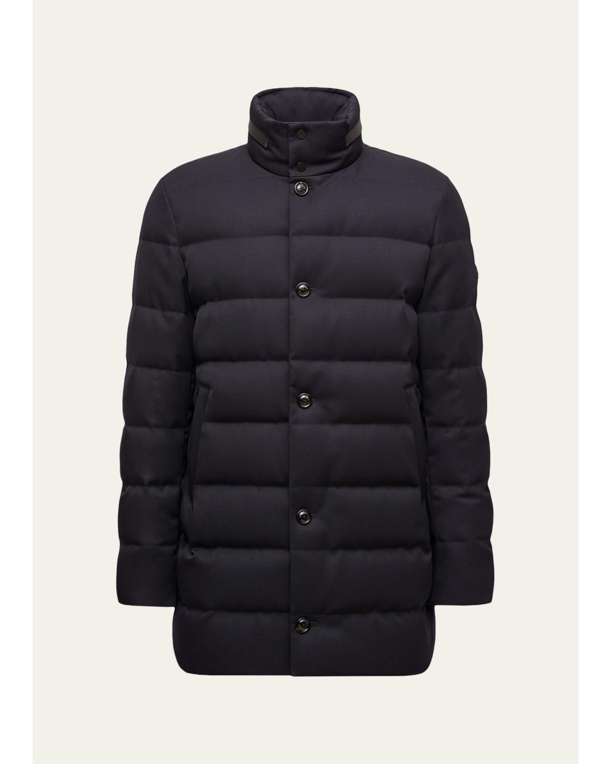 Men'S Vallonpierre Hooded Wool Long Down Jacket​