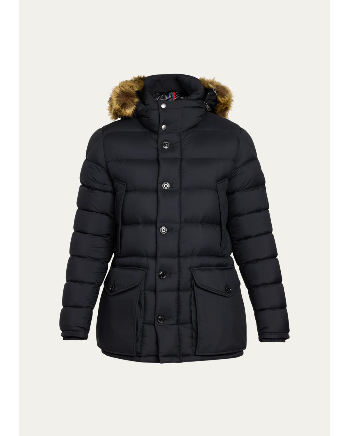 Men'S Clunye Faux-Fur-Trim Down Jacket