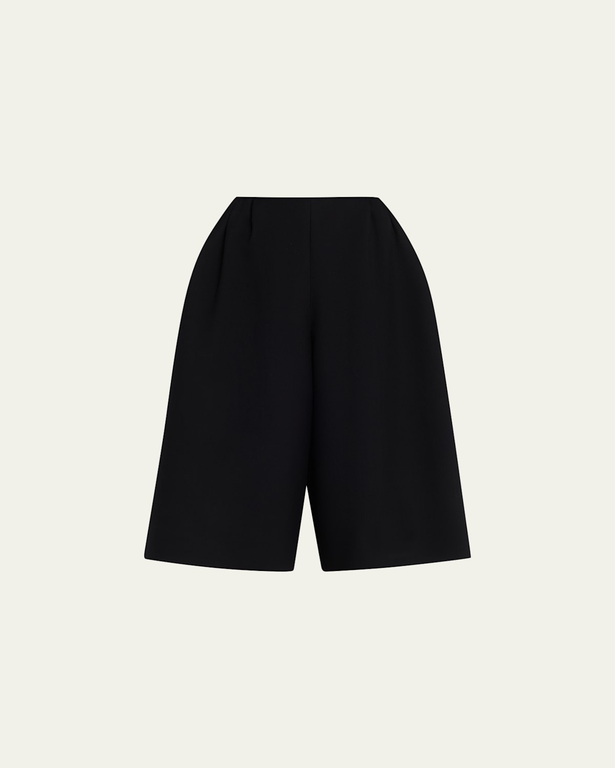 The Row Fauna Pleated Wide-leg Culotte Shorts In Black