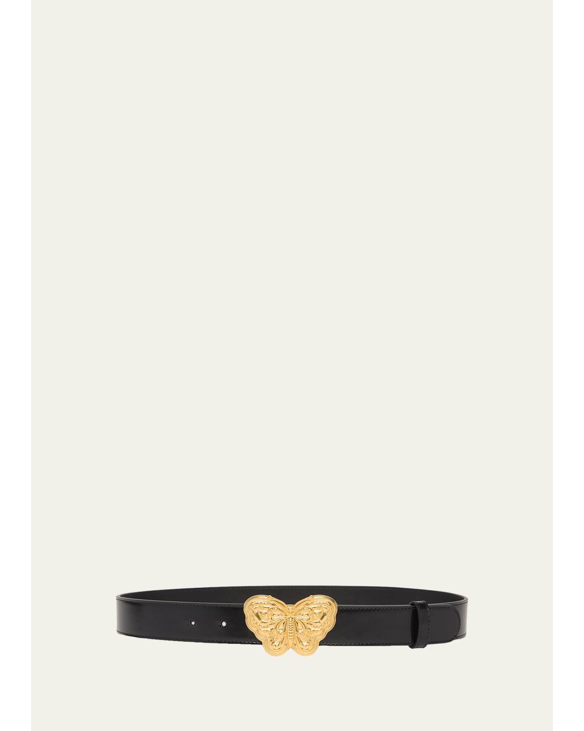Butterfly Buckle Leather Belt 30MM