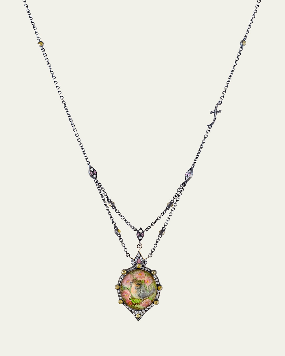 Sevan Bicakci 24K Yellow Gold Mosiac Pendant Necklace with Diamonds