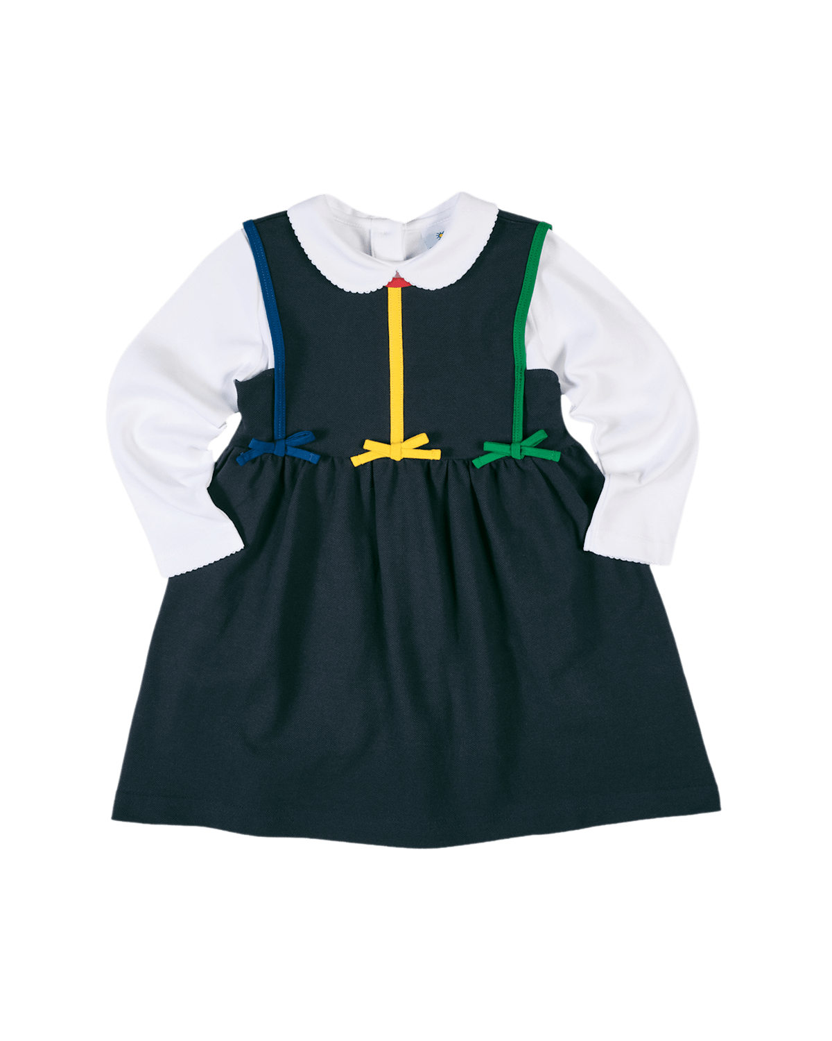Florence Eiseman Girl's Pique Knit Dress & Shirt Set, Size 2T- | Thumbnail 2
