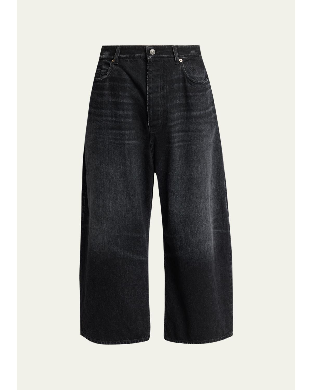 Men'S Faded Black Roun