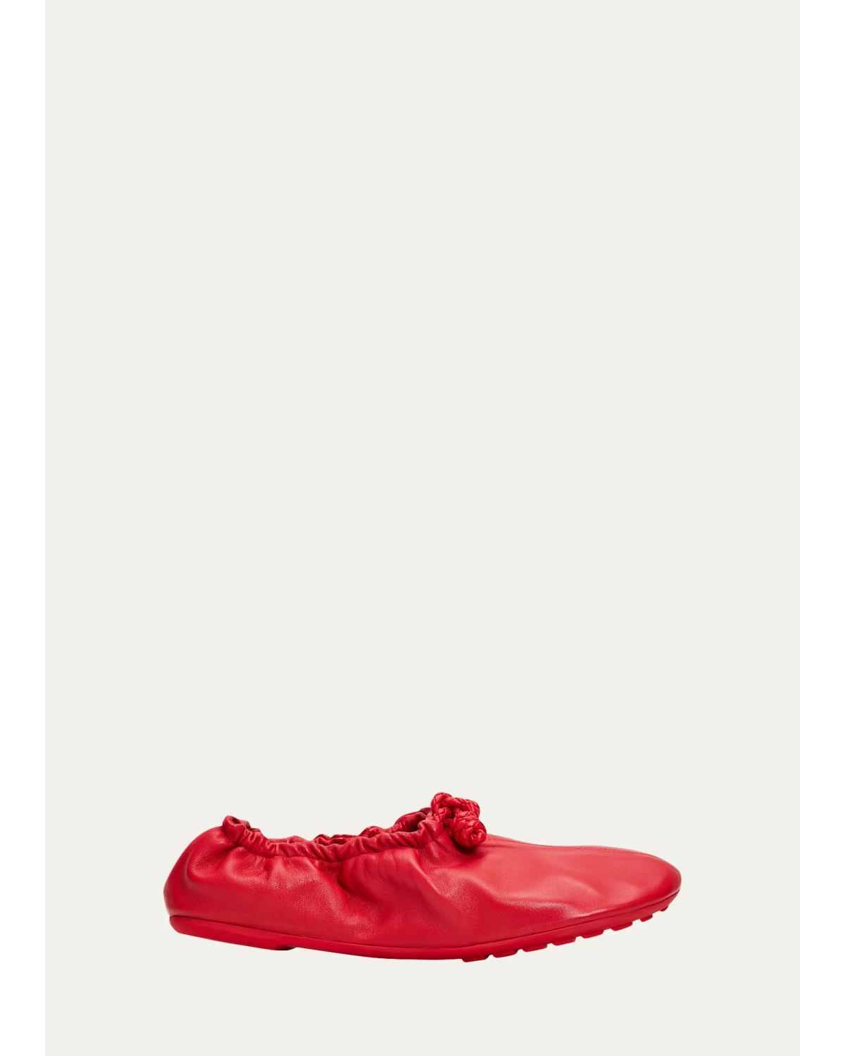 Fantasmina Nappa Leather Ballerina Flats