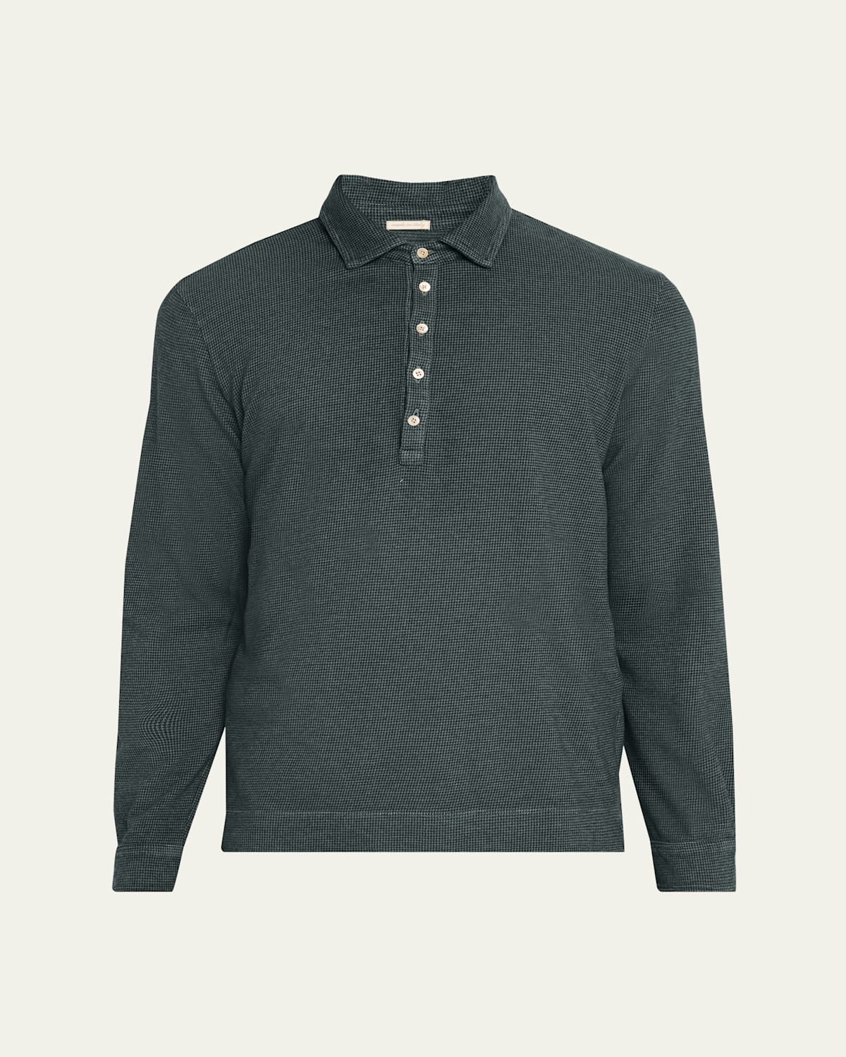 Massimo Alba Men's Raya Cotton-cashmere Long-sleeve Polo Shirt In Air Blue