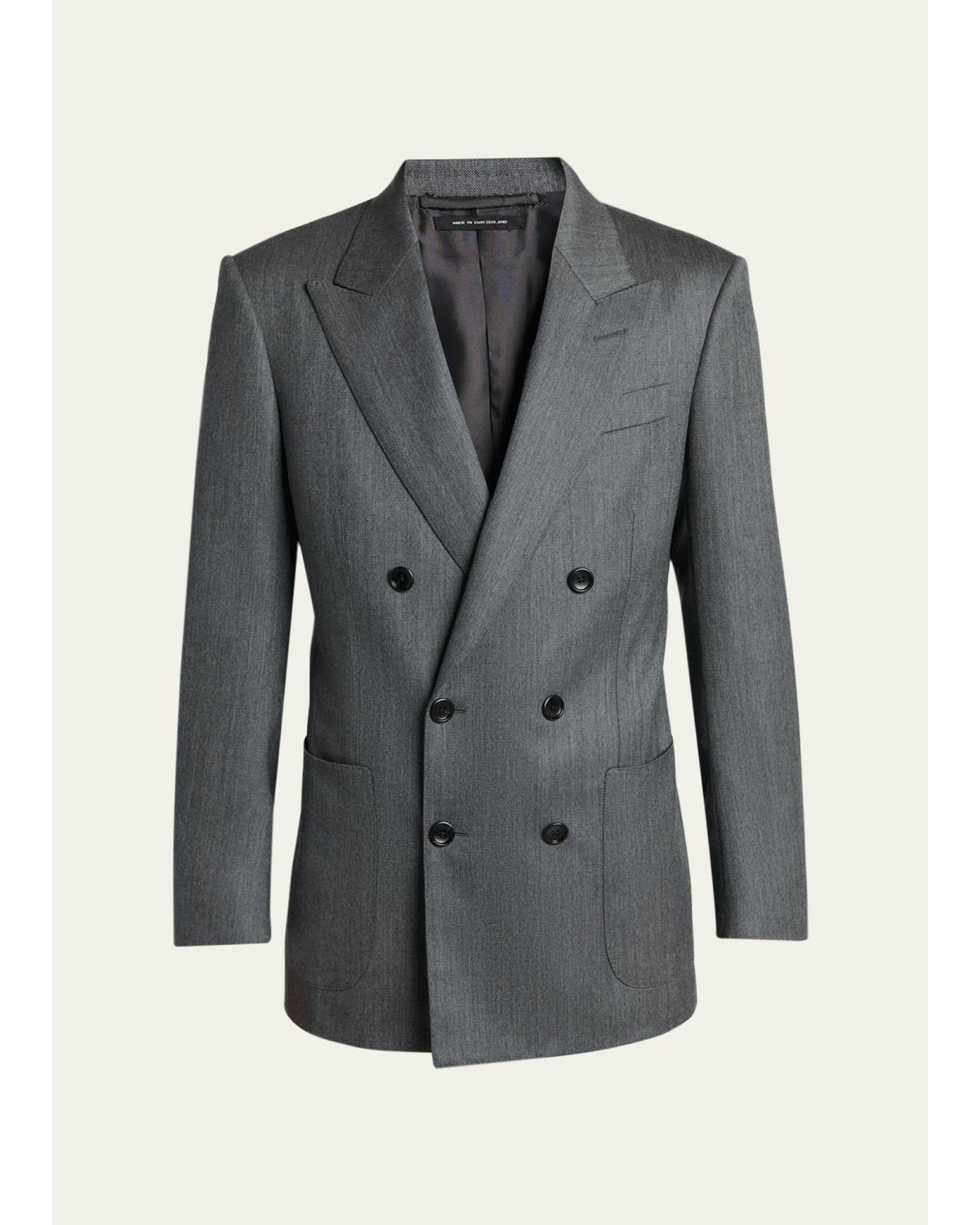 Men'S Atticus Wool Melange Double-Breasted Sport Coat