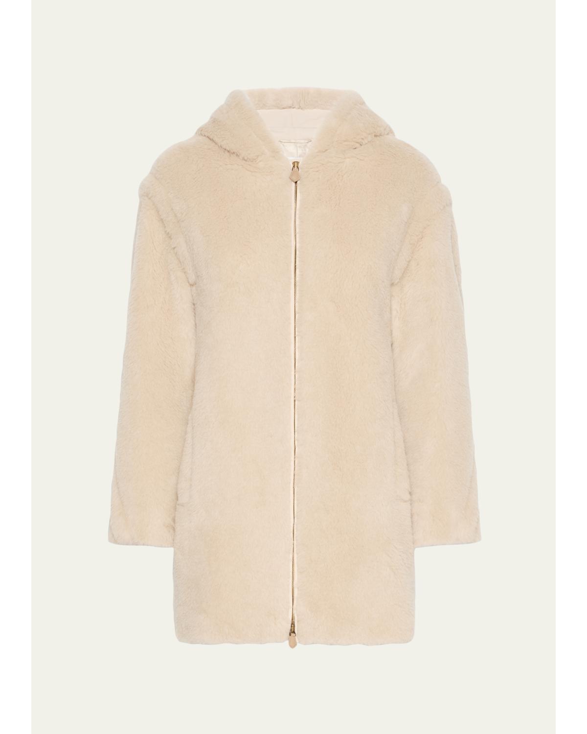Teddy Overszied Hooded Jacket