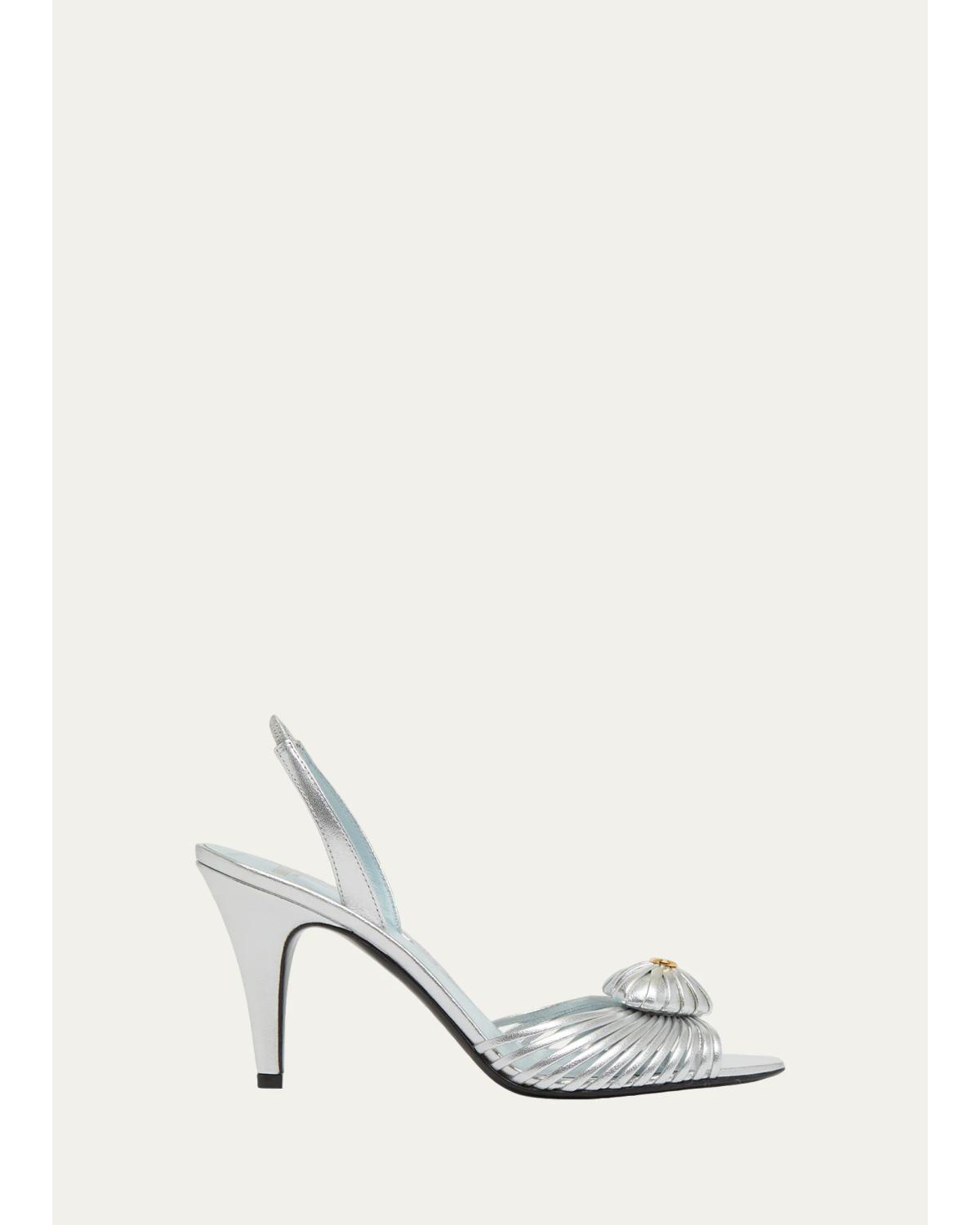Coeur Royal 85Mm Laminated Nappa Slingback