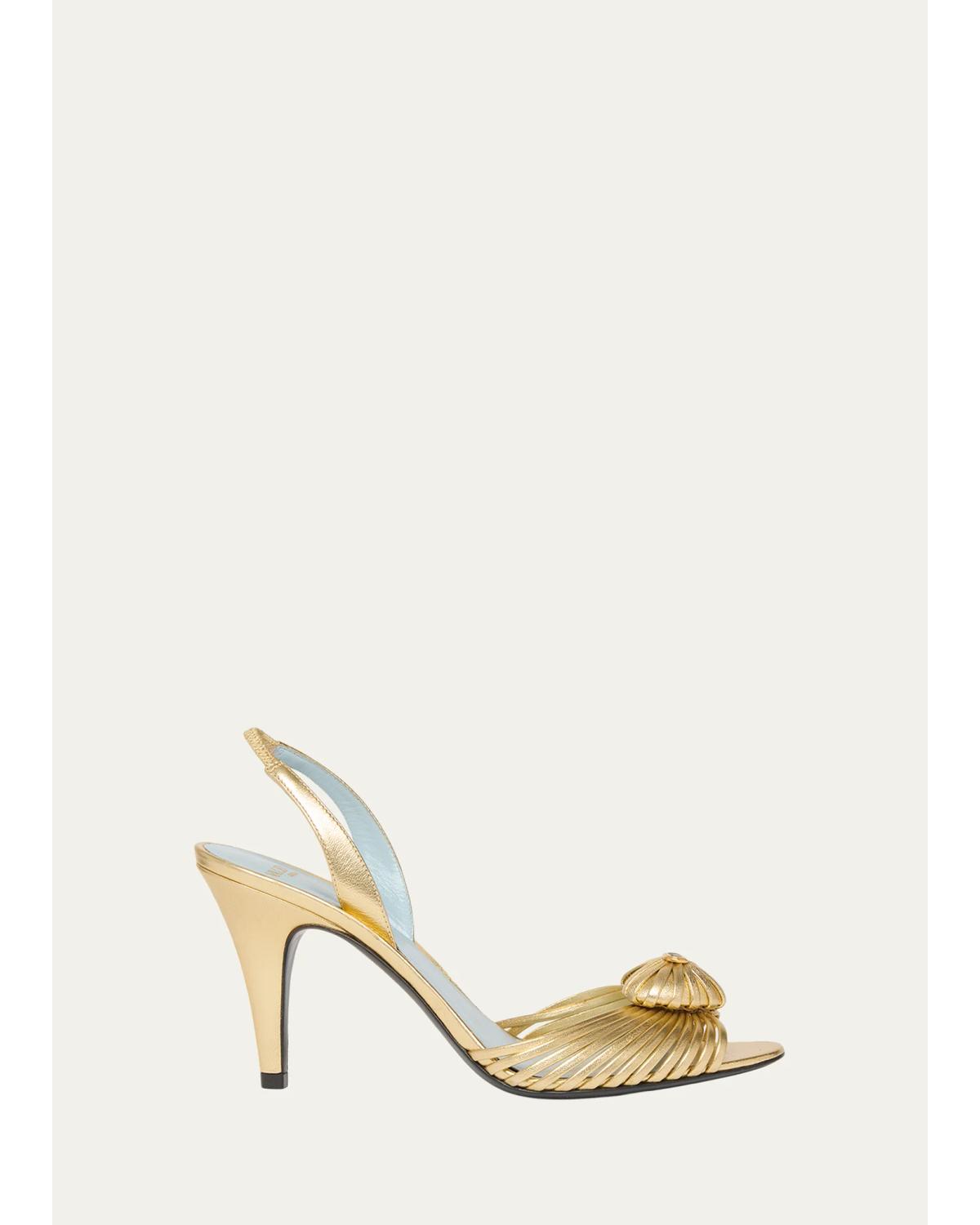 Coeur Royal 85Mm Laminated Nappa Slingback