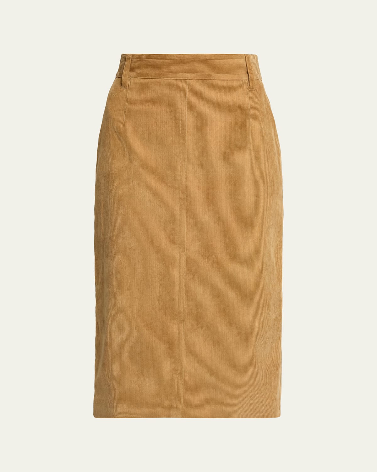 Maria Mcmanus Corduroy Midi Pencil Skirt In Brown