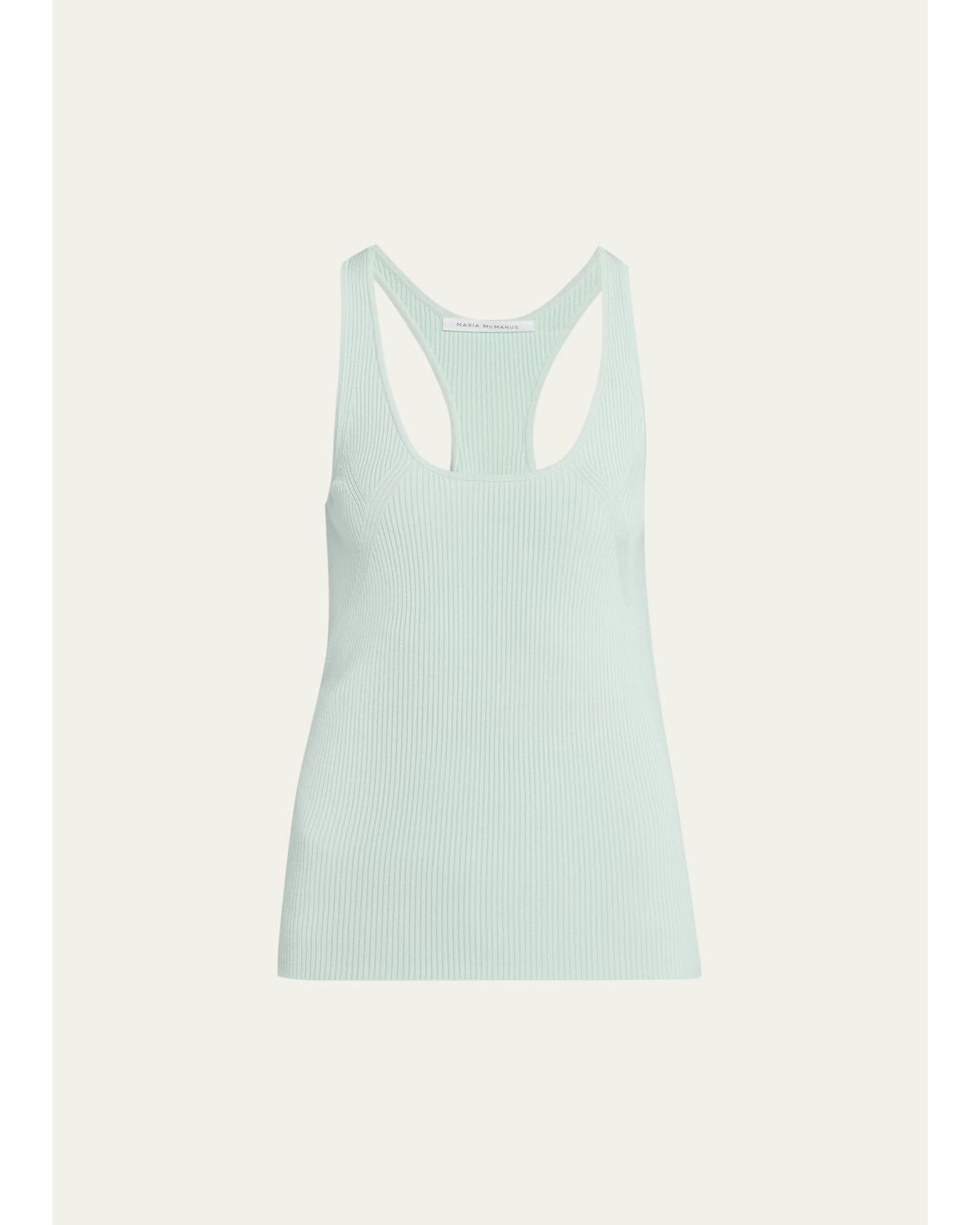Skinny Ribbed Racer Tank Top