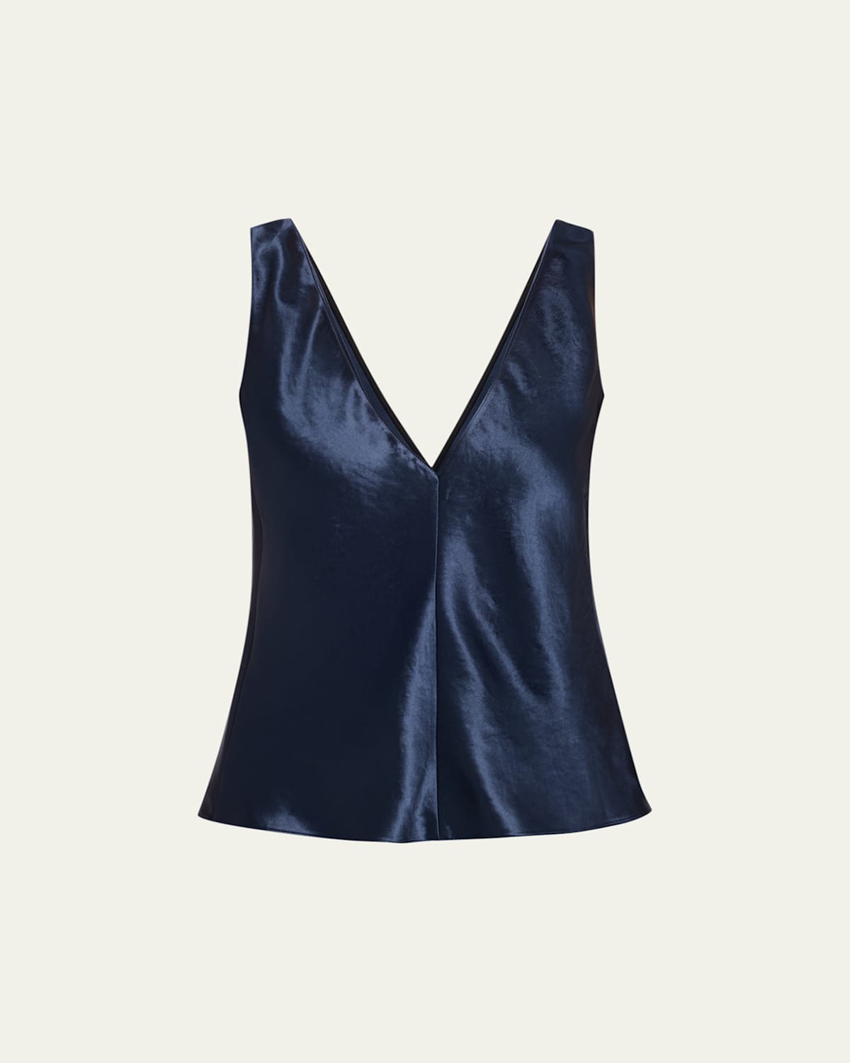 Maria Mcmanus Satin V-neck Camisole In Blue