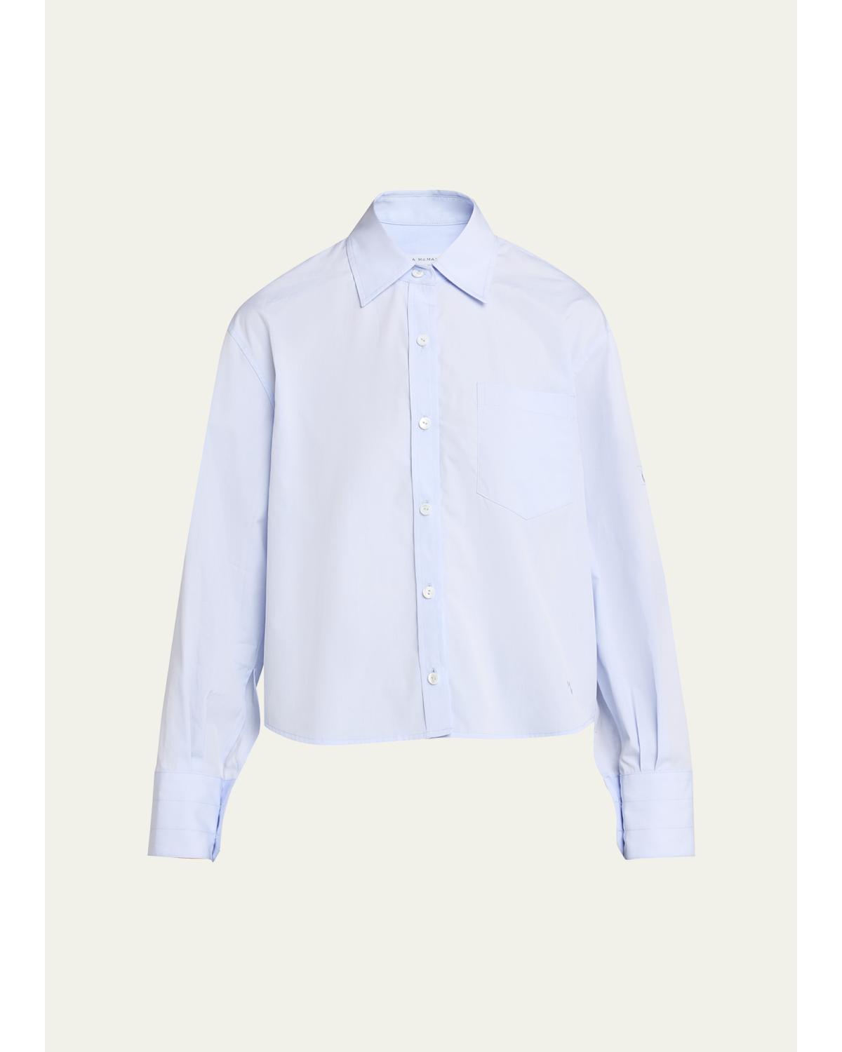 Organic Cotton Cropped Button-Down Shirt