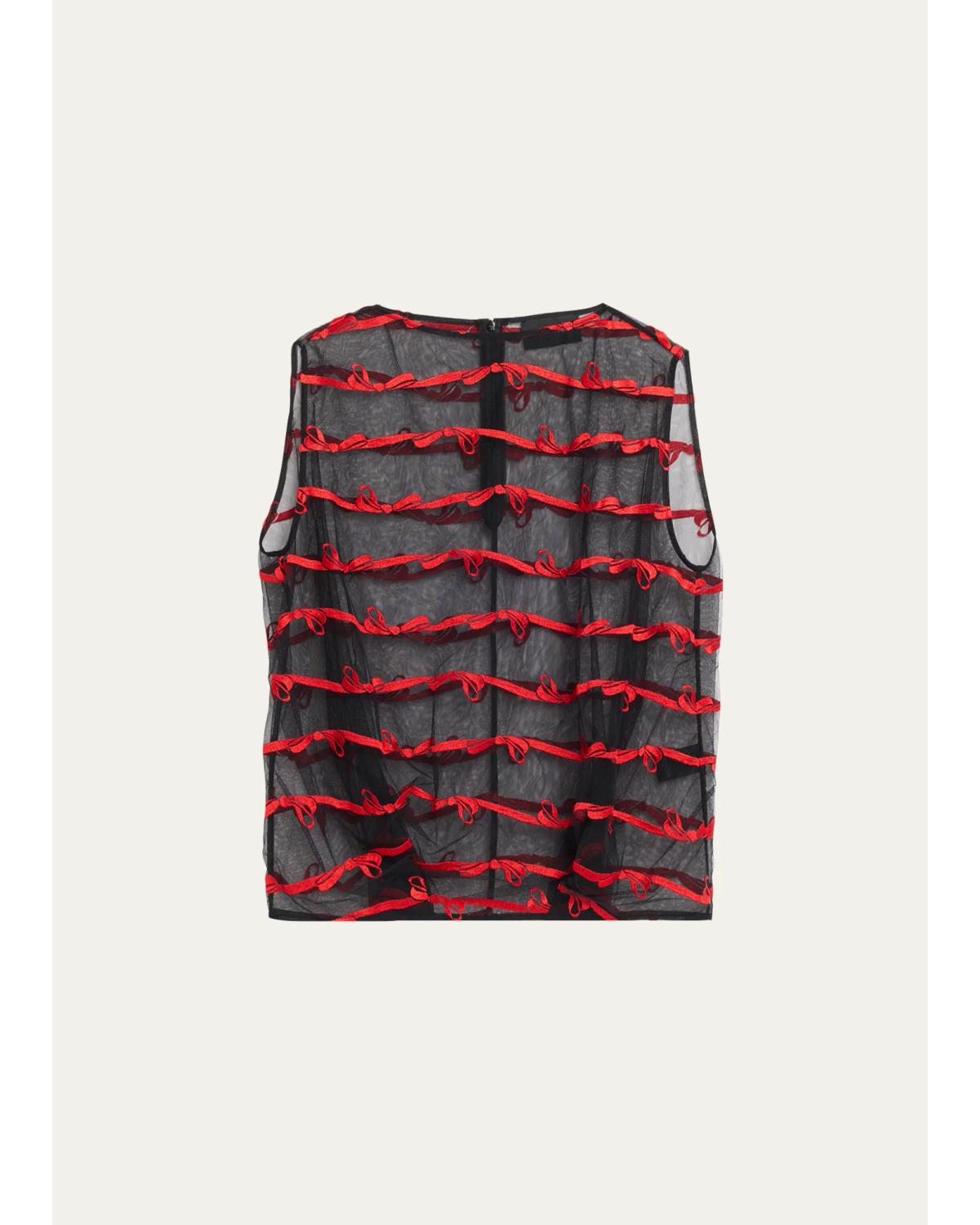 Tulle Boxy Smock Top