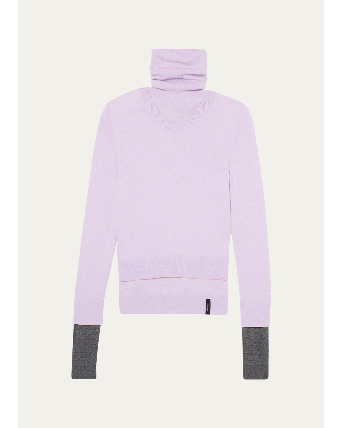Layered Turtleneck Sweater