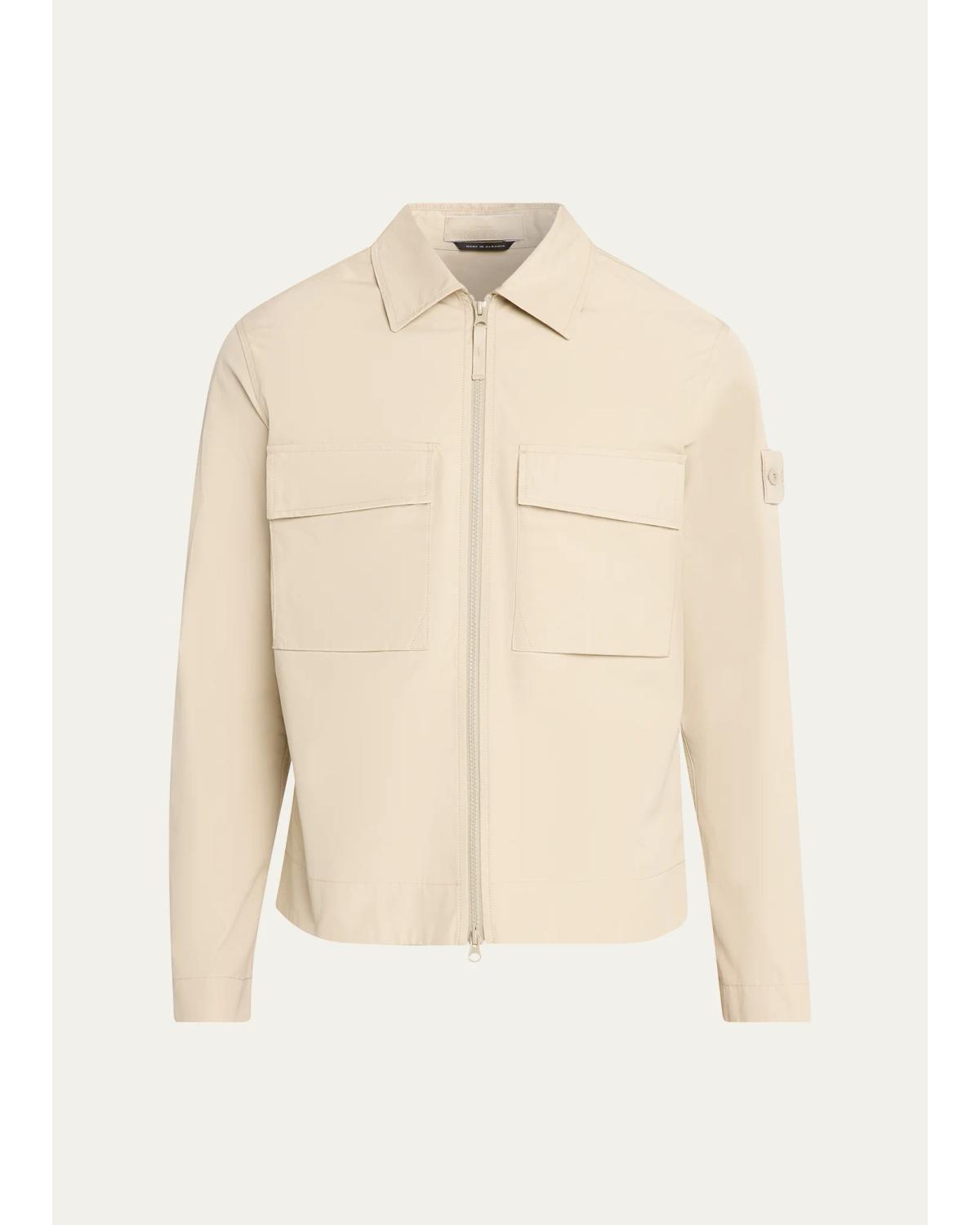 Men'S Cotton Full-Zip Shirt Jacket