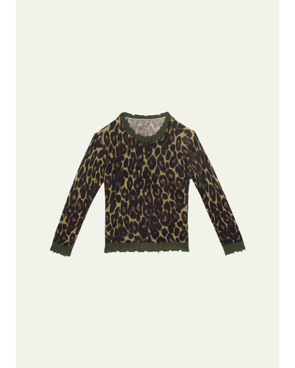 Leopard-Print Cashmere Sweater