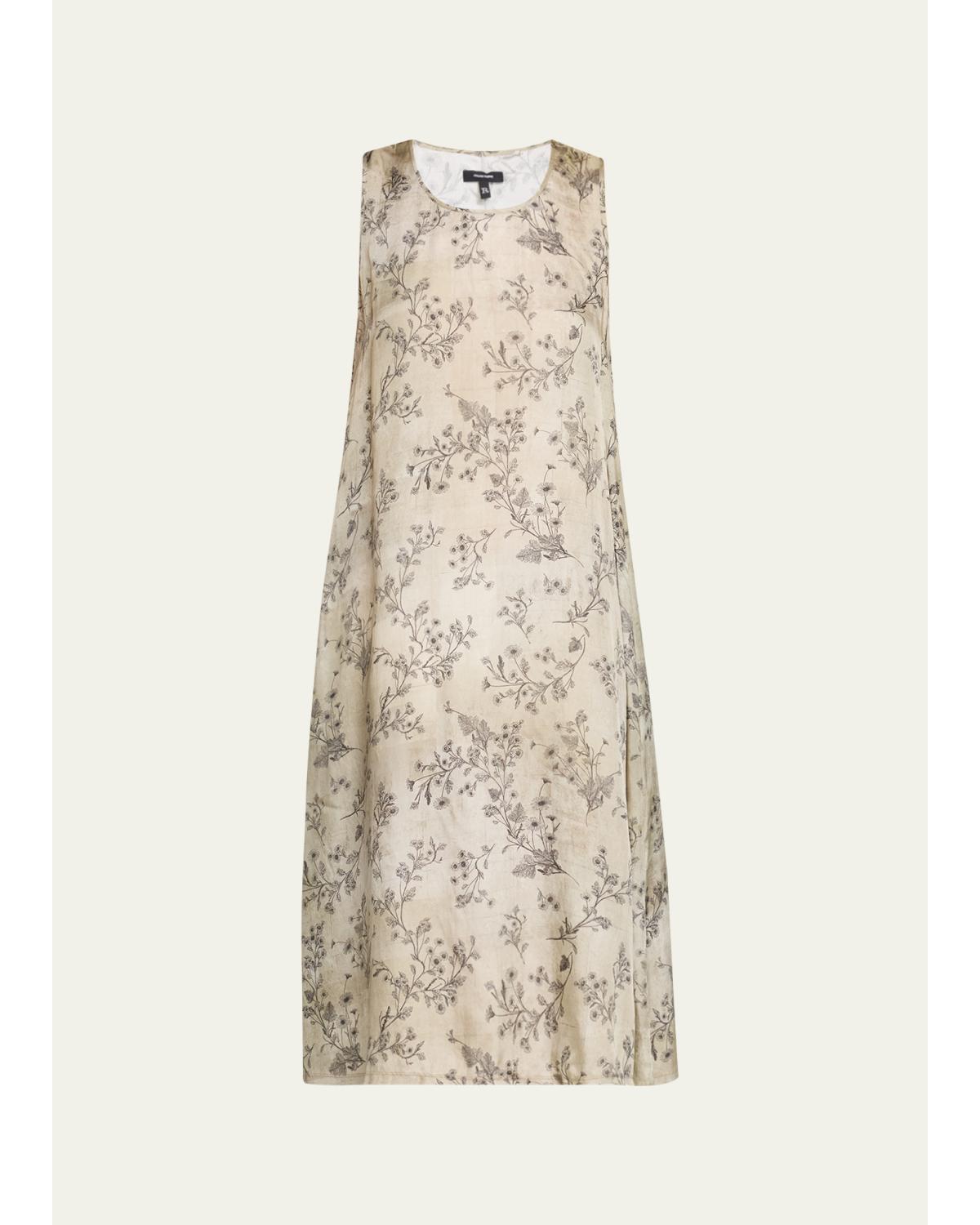 Floral Sleeveless Midi Dress