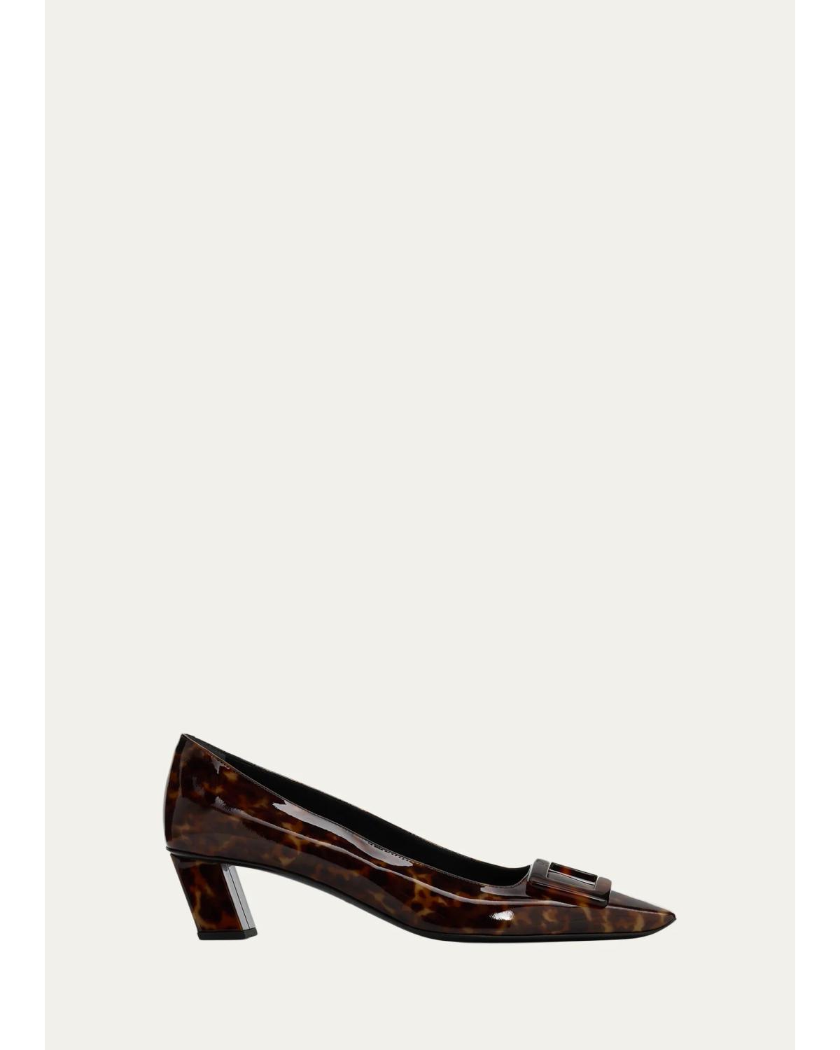 Belle Vivier 45MM Tortoiseshell-Print Patent Leather Pumps