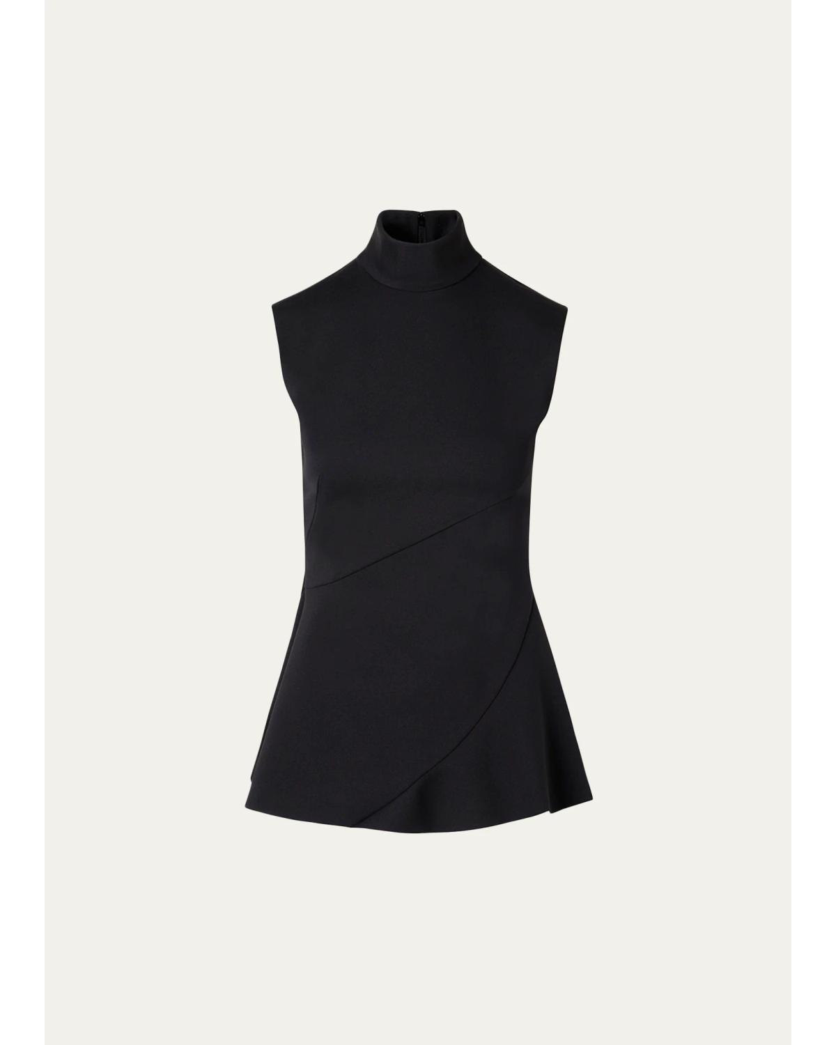 Mock Turtleneck Peplum Top