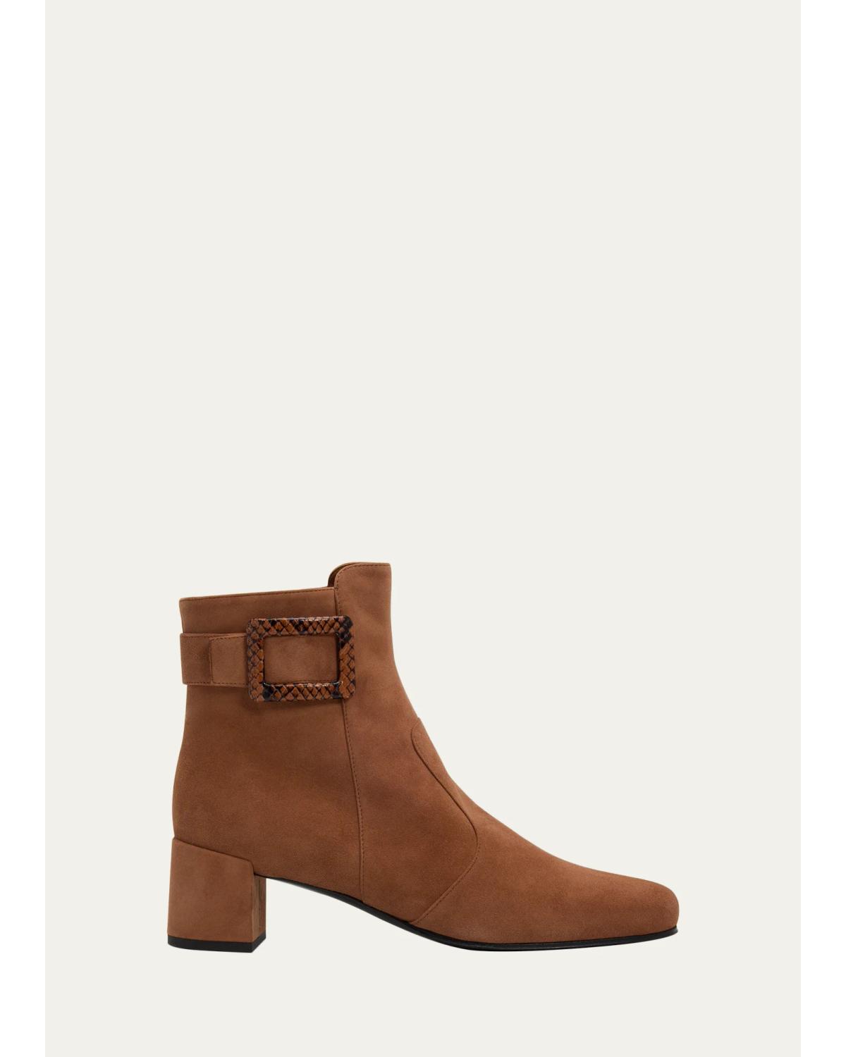 Tres Vivier Polly 45Mm Suede Booties