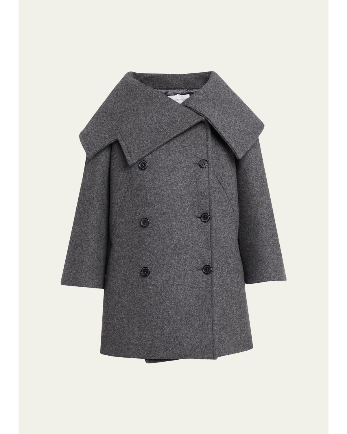Portrait Wool Double-Breasted Peacoat
