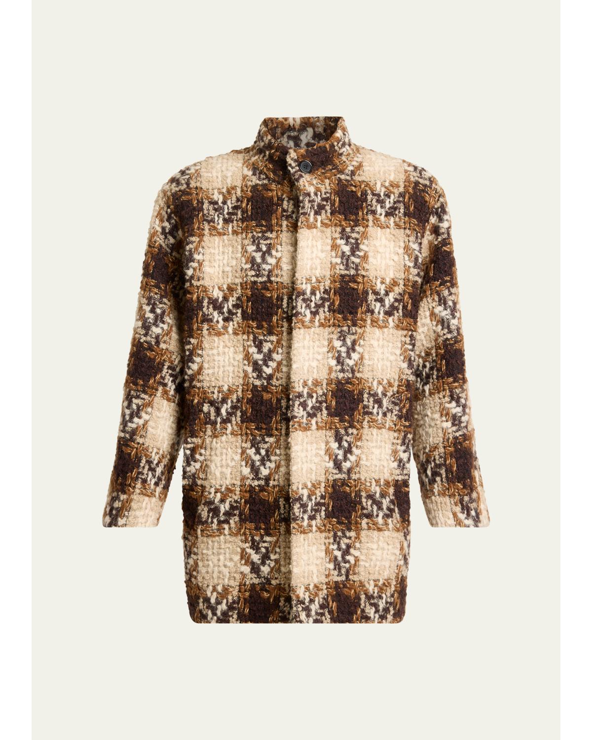 Check Tweed Short Coat