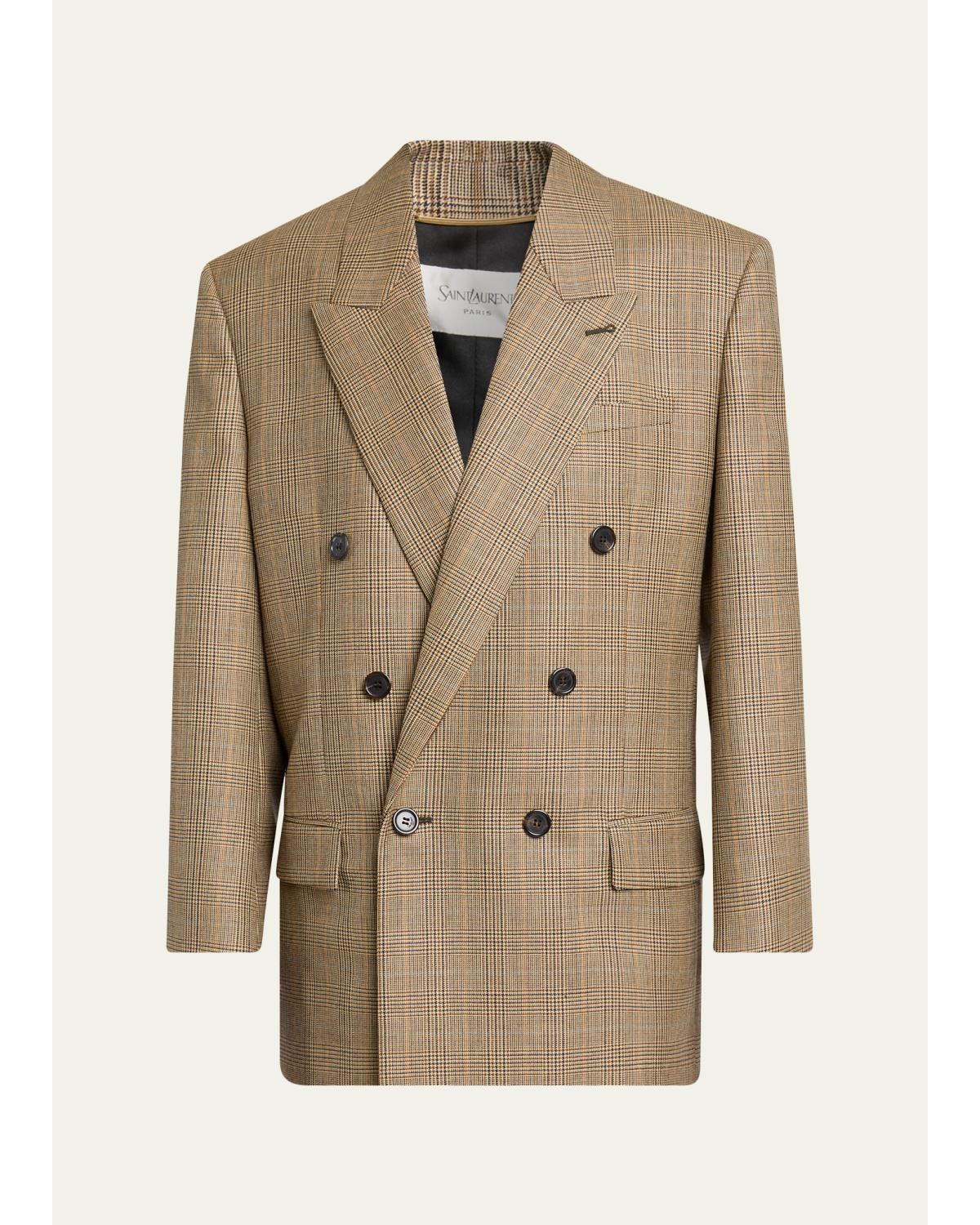 Double-Breasted Prince Of Wales Jacket