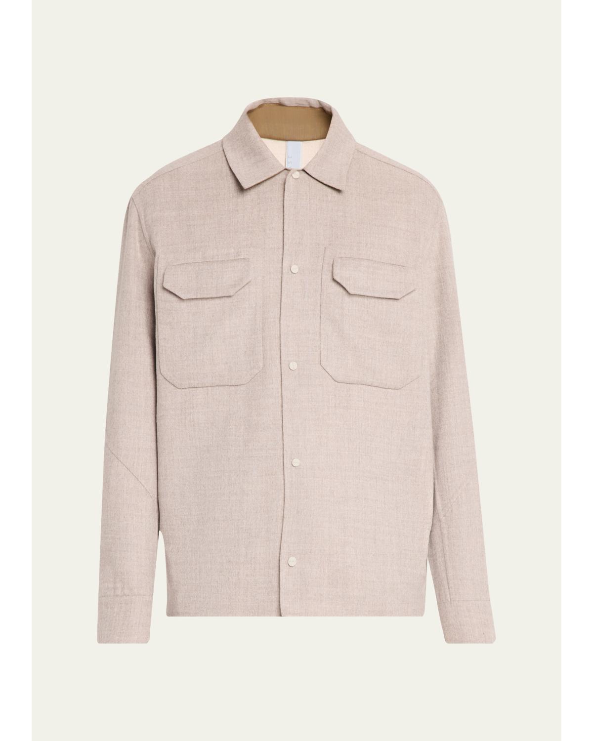 Men'S Double Wool-Cashmere Overshirt