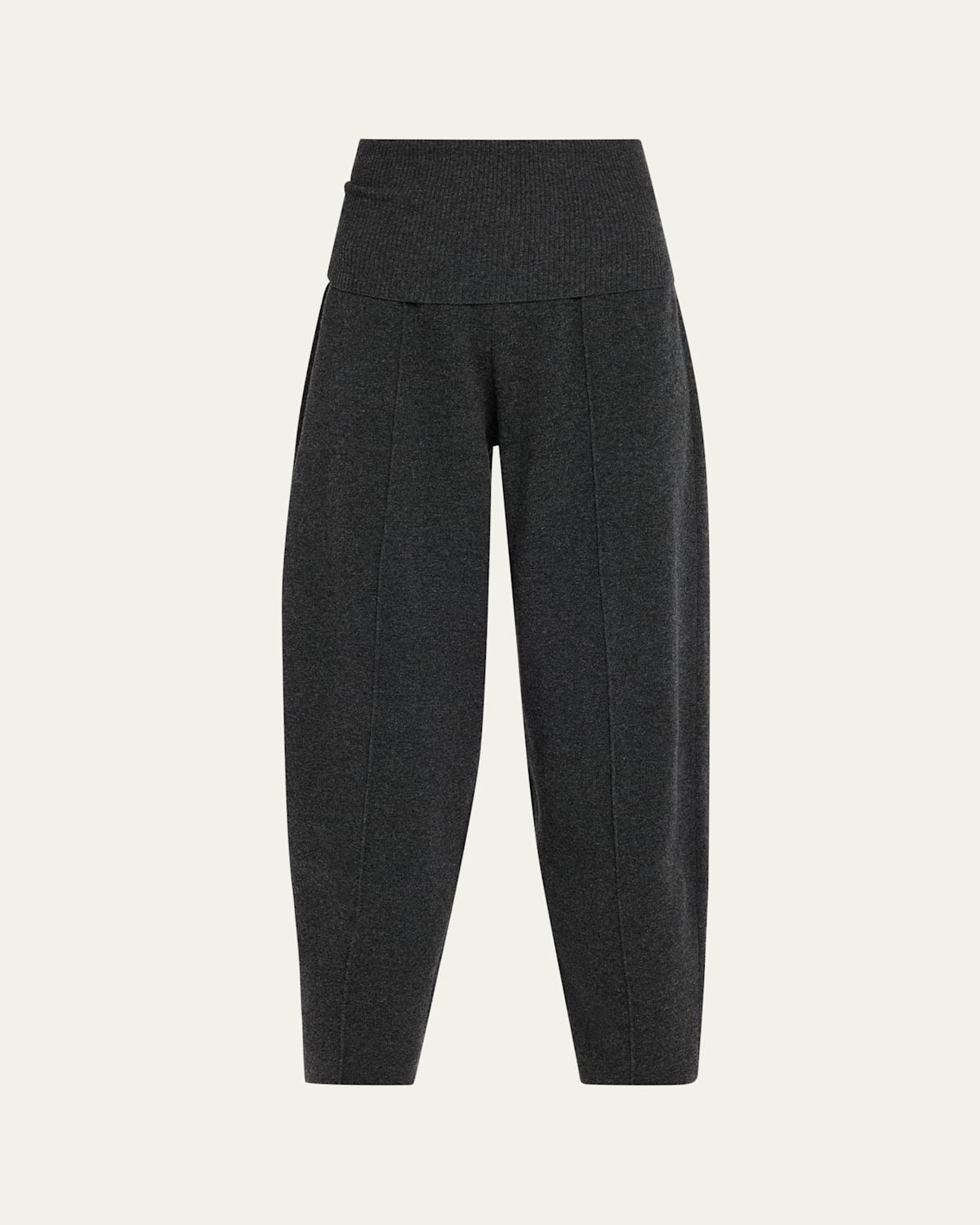 Zimmermann Valiant Knit Barrel-leg Pants In Graphite
