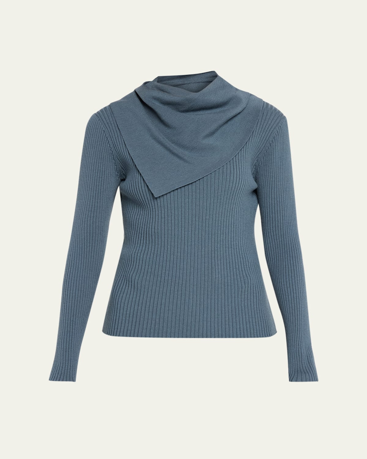 Zimmermann Valiant Merino Scarf Sweater In Airforce