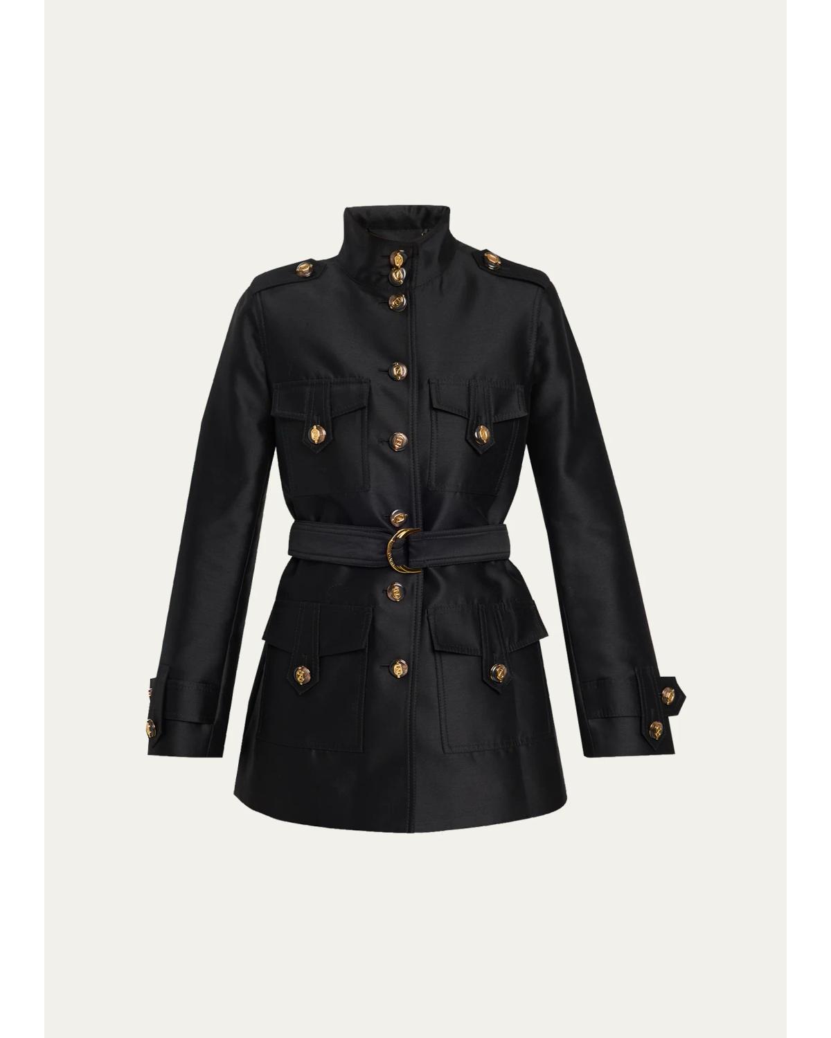 Valiant Utility Wool-Silk Belted Coat